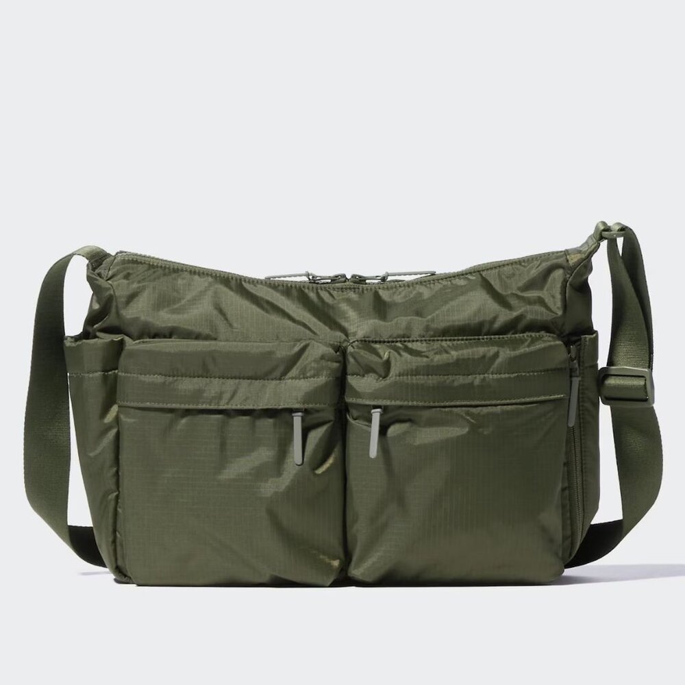 NWT Uniqlo Multi Pocket Shoulder Bag - Olive